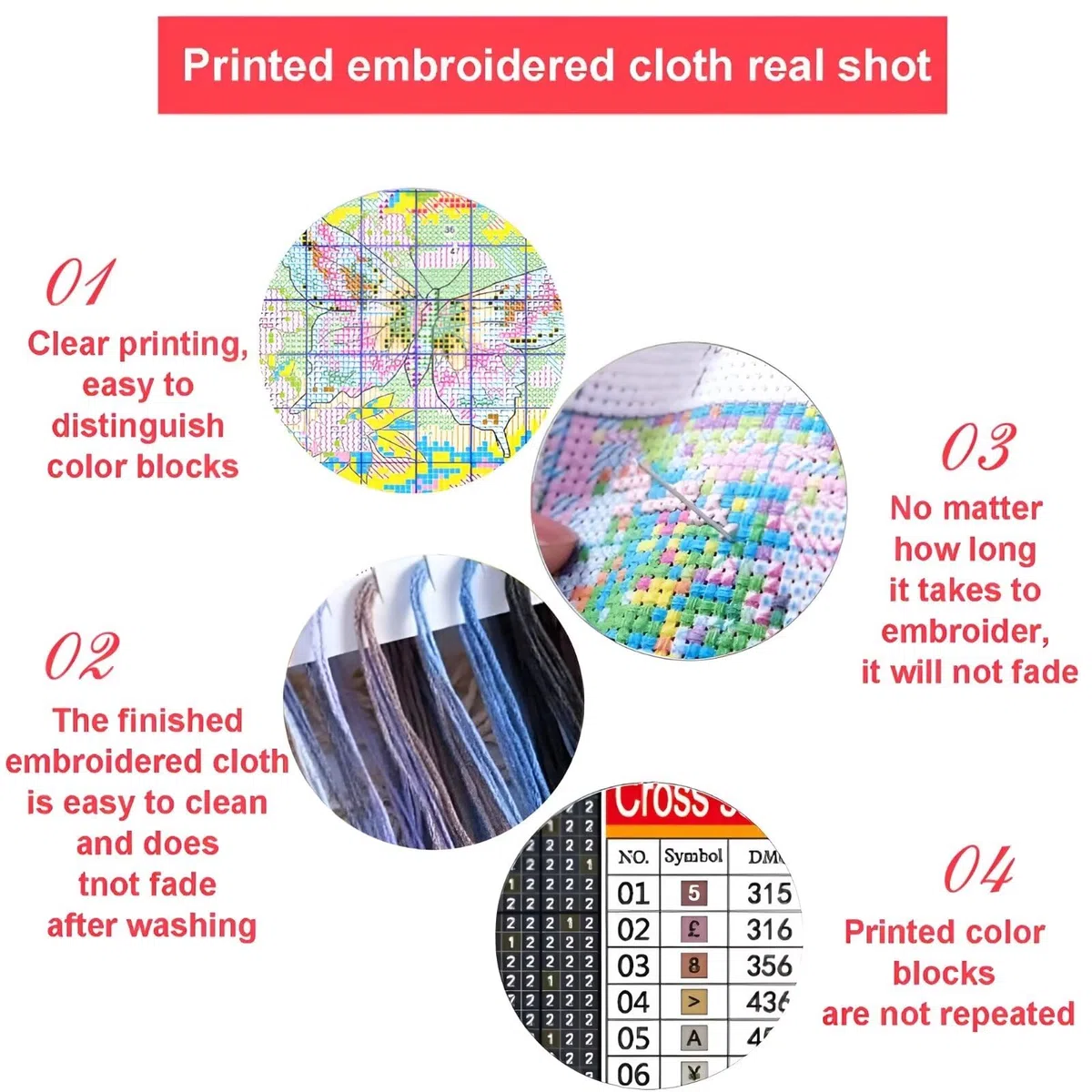Xinpinzhou Kit Punto Croce Prestampato da Ricamare Completo, 11CT, 36x36 cm | Scheletro Schemi Facili per Principianti, Set Ricamo Completato ha Aspetto Raffinato per Decorazioni Parete o Regalo Mamma