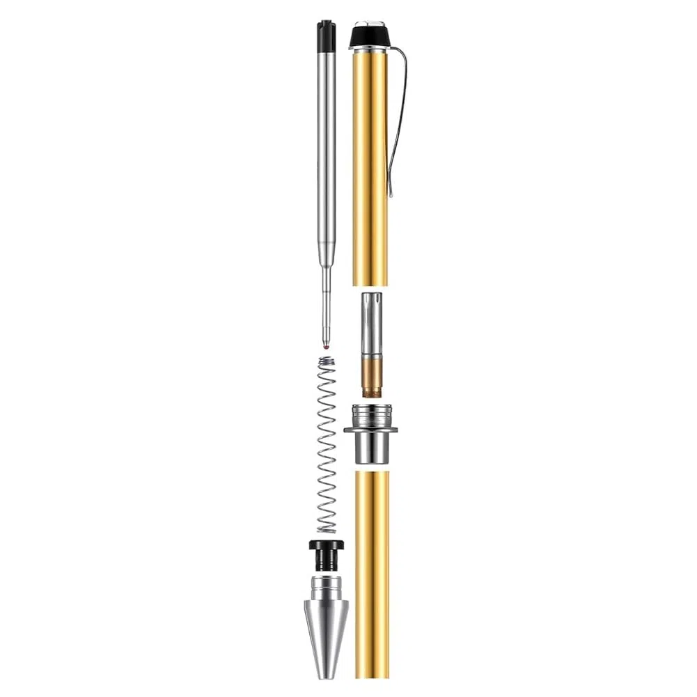 Set di 6 Penne Tornite In Legno con Ricariche, Kit di Penne Rotanti per la Tornitura del Legno, Forniture All'Ingrosso per la Tornitura del Legno per la Realizzazione di Penne.