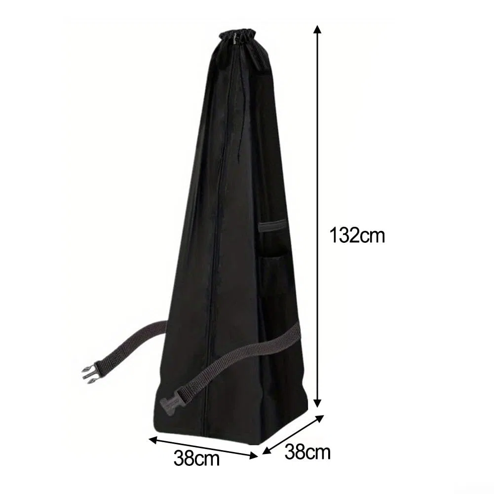 HpLive 210D, custodia impermeabile per aspirapolvere, con scomparto extra per accessori, adatta per aspirapolvere verticale, 38 x 38 x 132 cm, colore nero