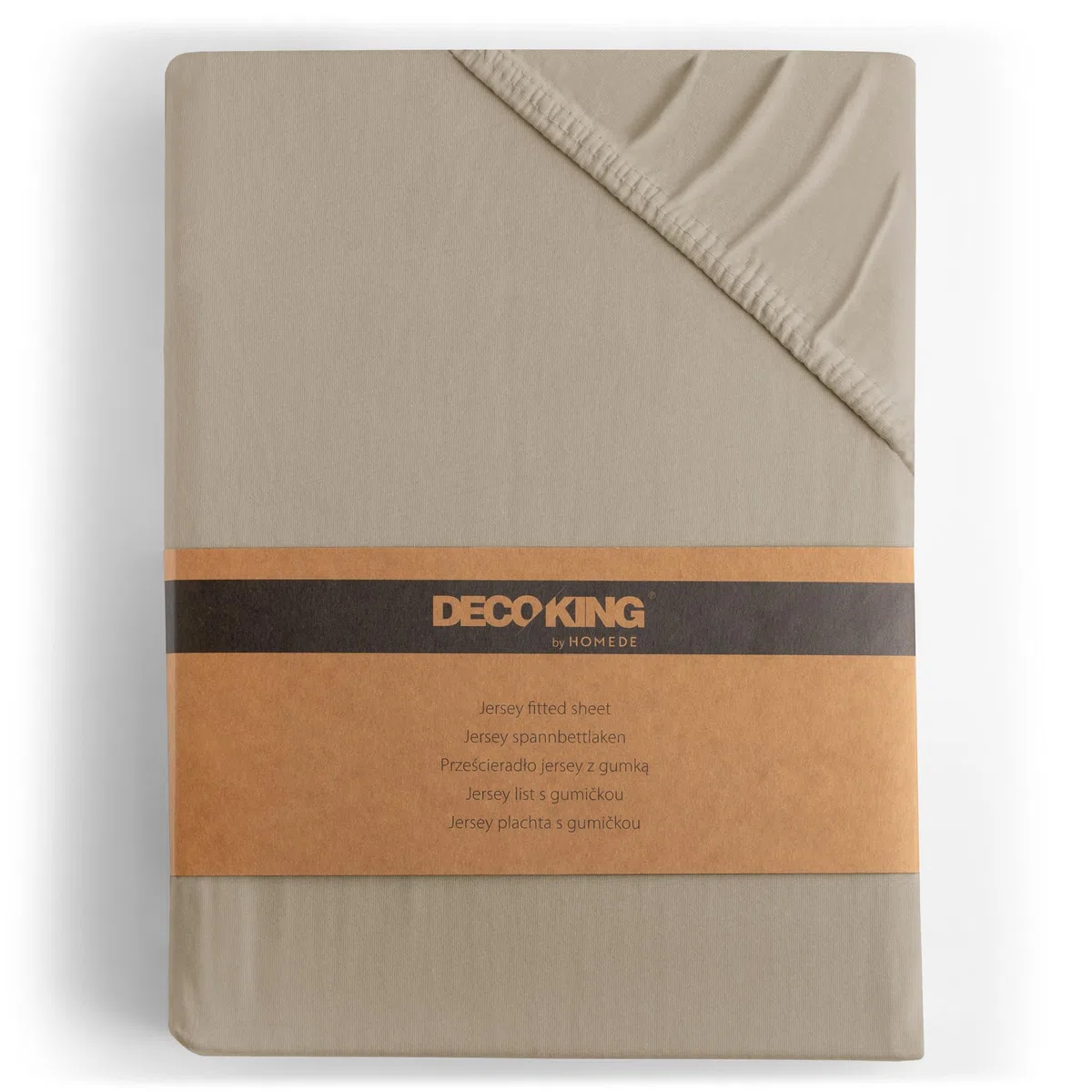 DecoKing Lenzuolo con Angoli Singolo Elasticizzati 80x200-90x200 cm 100% Jersey in Cotone Pettinato Morbido 80x200cm - 90x200cm Beige Cappuccino Amber
