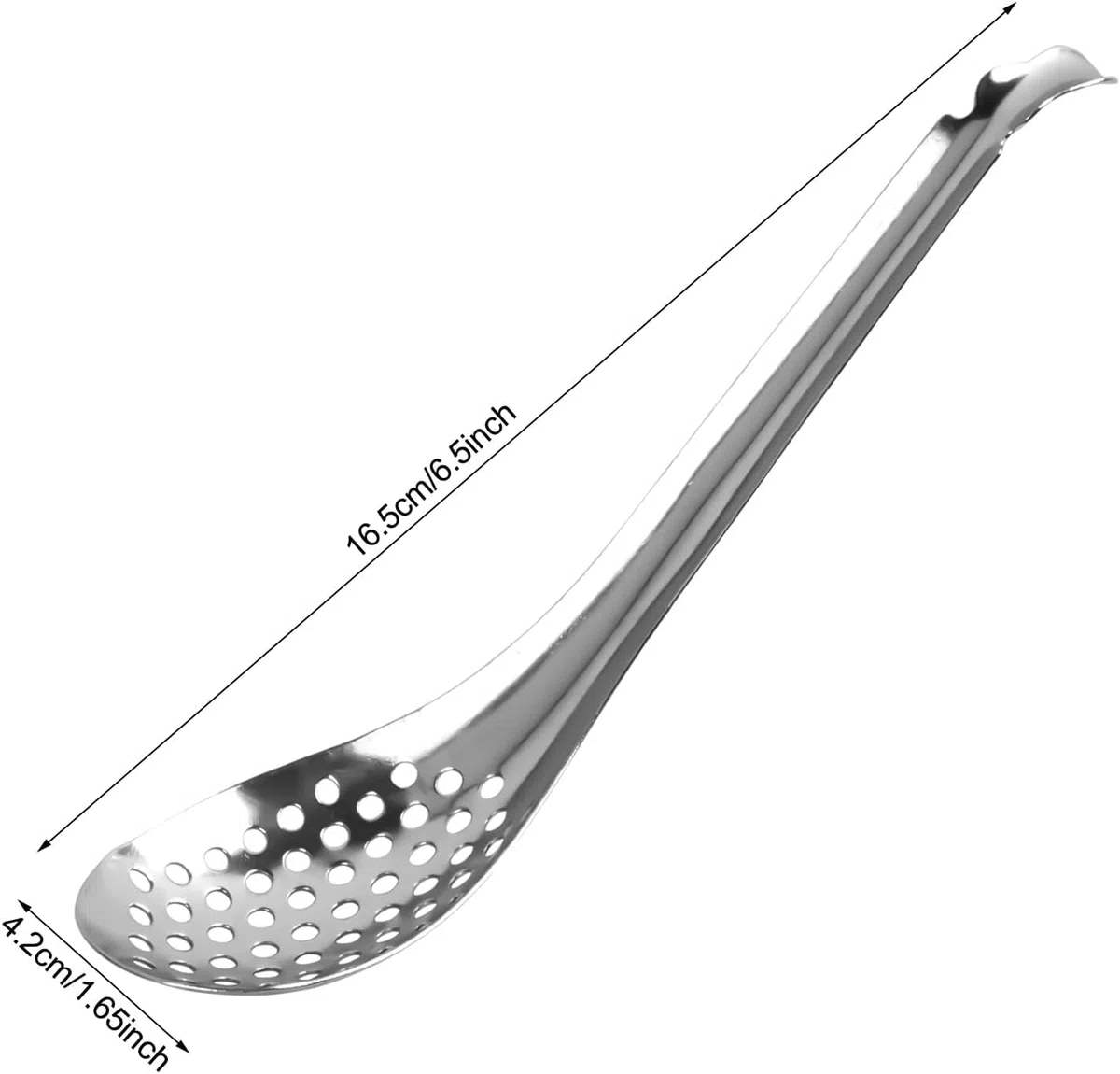 Volumoon 4pcs Cucchiaio Caviale, Cucchiaio Forato Molecolare, Cucchiaio per Sferificazione, Cucchiai da Portata in Acciaio Inox, Piccolo Cucchiaio Scanalato in Acciaio, Adatto a Casa Cucina Ristorante