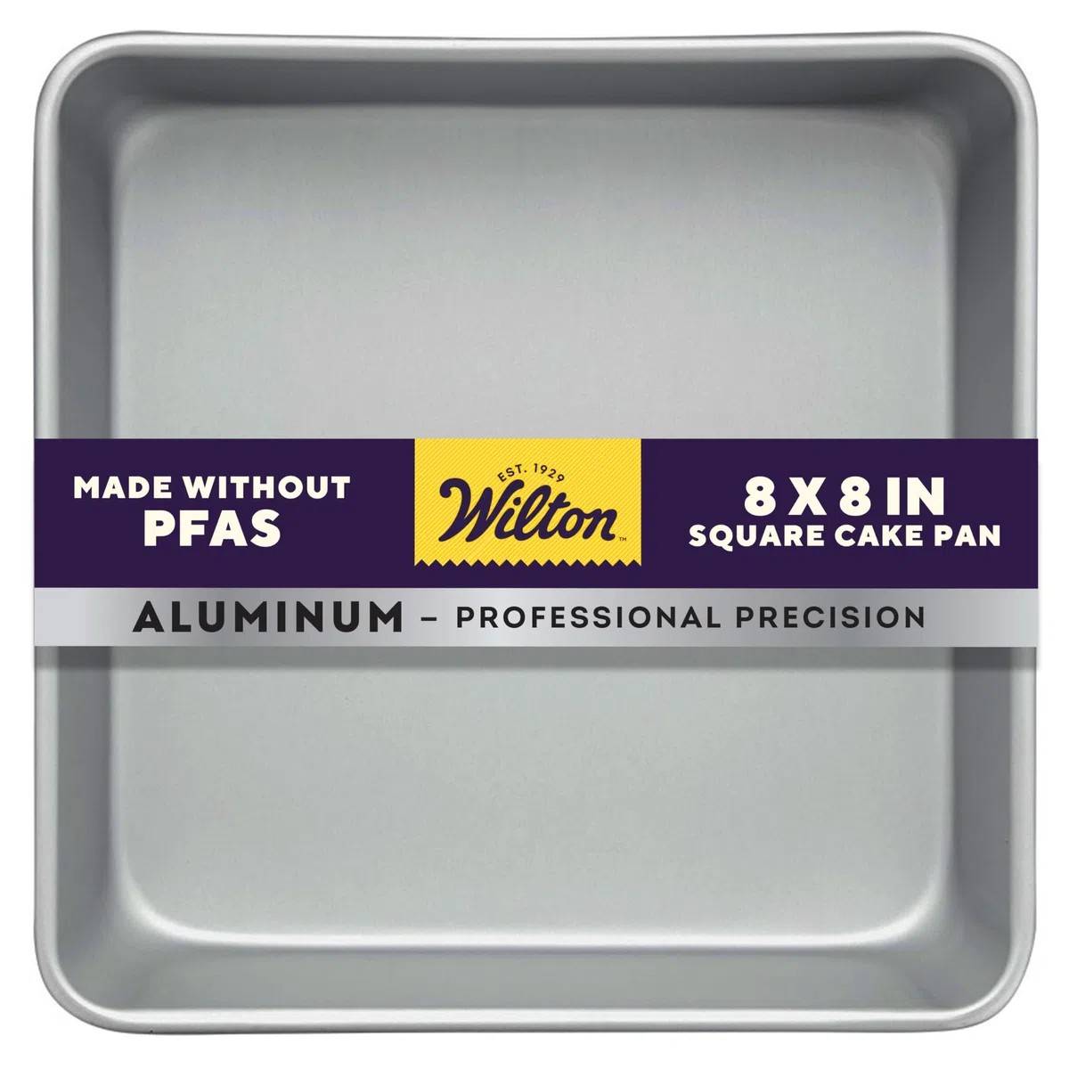 Wilton Performance Pans Stampo Quadrato in Alluminio Anodizzato - Teglia Resistente e Antiruggine per Torte a Strati e da Cerimonia - 20x20 cm
