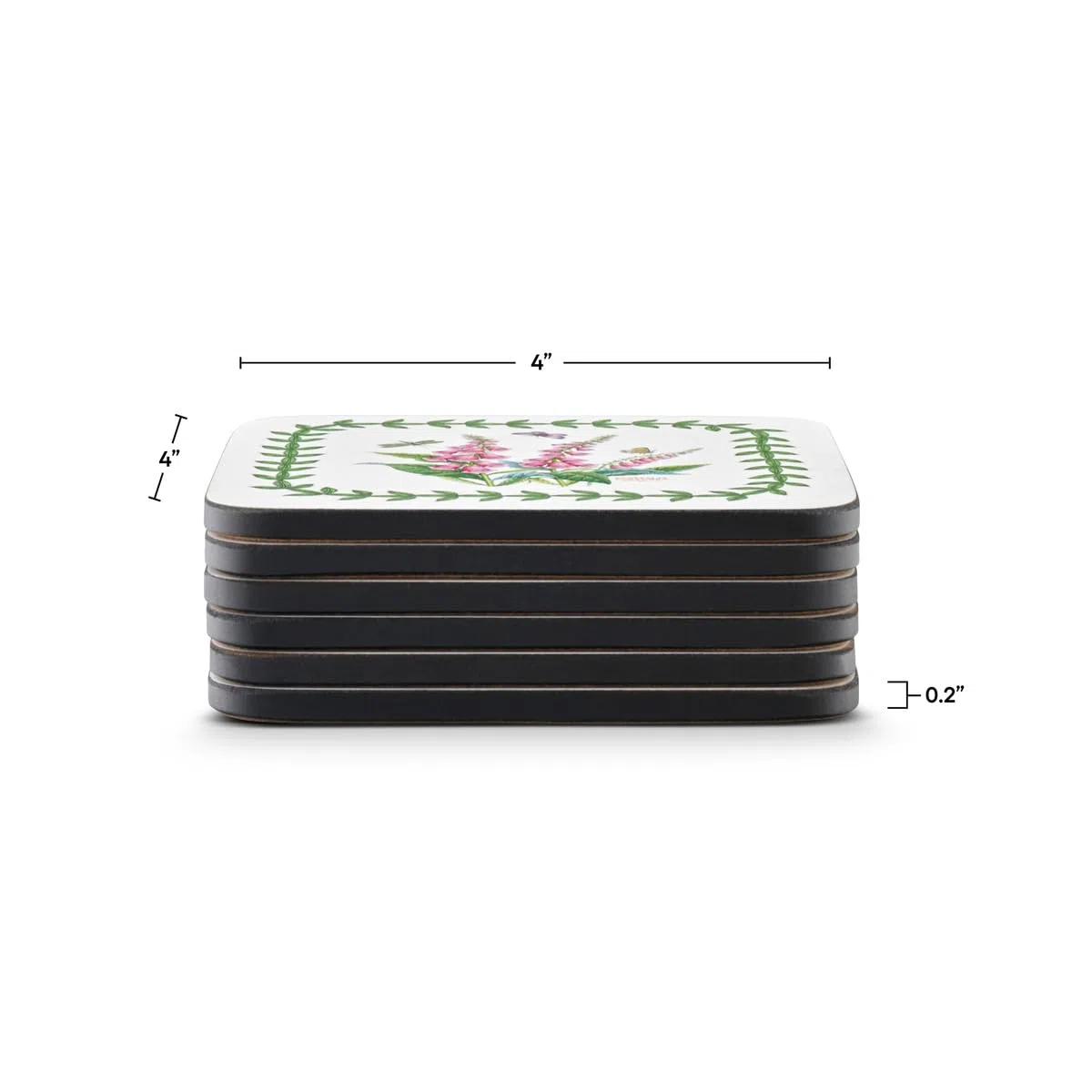 Portmeirion Pimpernel - Sottobicchieri da giardino botanico - Set di 6 motivi (multicolore)