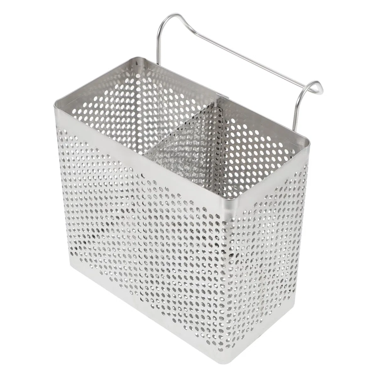 BESTonZON Porta Bacchette Da Appendere in Acciaio Inox Con Doppi Scomparti E Ganci Scolapiatti Sospeso Con Drenaggio Efficiente Per Cucina Organizzata