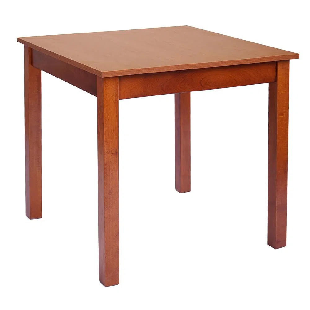 Liberoshopping tavolo fisso da cucina sala da pranzo o ristorante in legno massello – stile rustico compatto e robusto – facile da montare – 100% made in italy (Ciliegio Gamba Quadrata, 80x80)