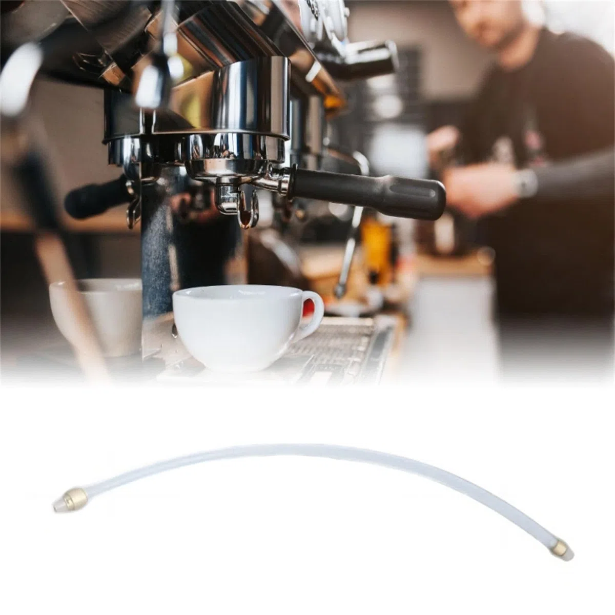 Tubo Ingresso Sicuro per Macchina da caffè, Collegamento in Silicone Facile Installazione, Lunghezza 240 mm, Diametro Esterno 4 mm, per apparecchi per Bevande