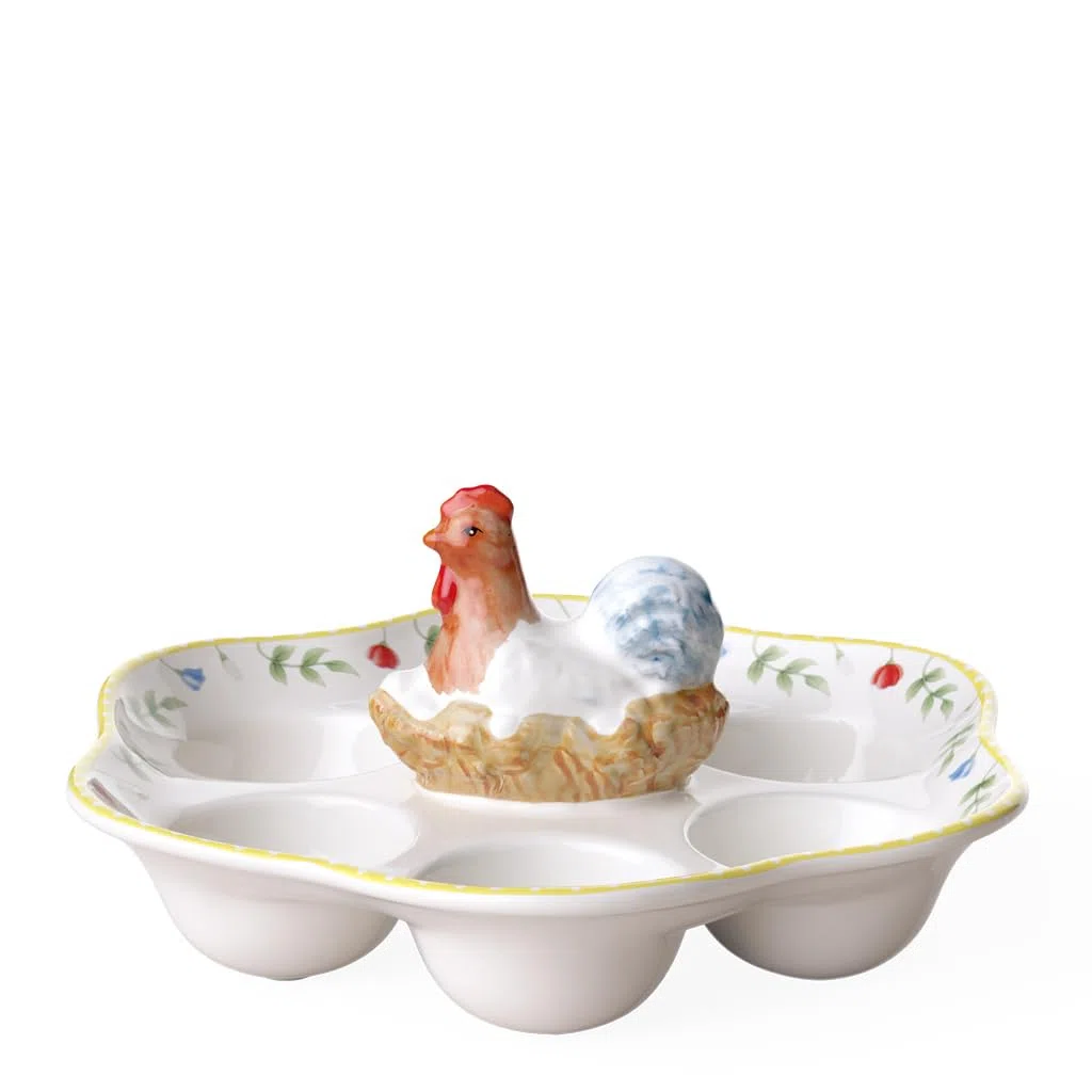 Villeroy & Boch - Spring Awakening Piatto Speciale Giallo,Verde, Adatto per Microonde, Piatto Uova, Pasqua, Porcellana Premium