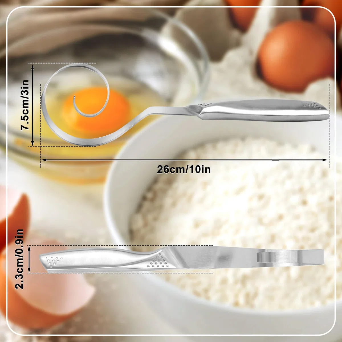Frusta per Impasto, Frusta per Impasto Senza Soluzione di Continuità Frusta per Impasto in Acciaio Inox Frusta per Impasto del Pane Strumento per la Preparazione di Impasto Pane e Torte