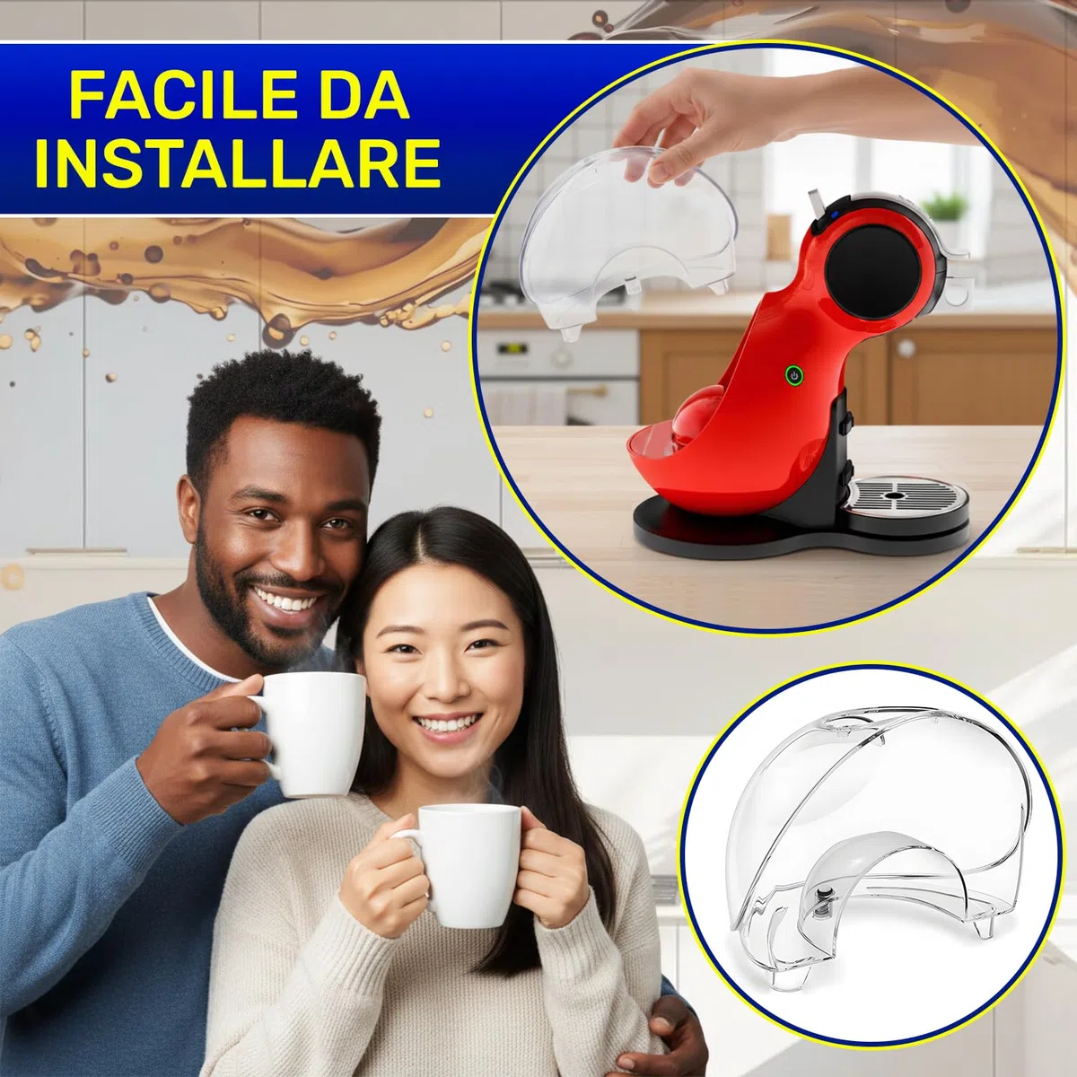 Serbatoio Acqua per Macchina Caffè Cialde 200x130x147 mm con Codice Originale MS-623243 per Krups per Dolce Gusto Melody 3 - Garanzia di 10 Anni - MONTERAL