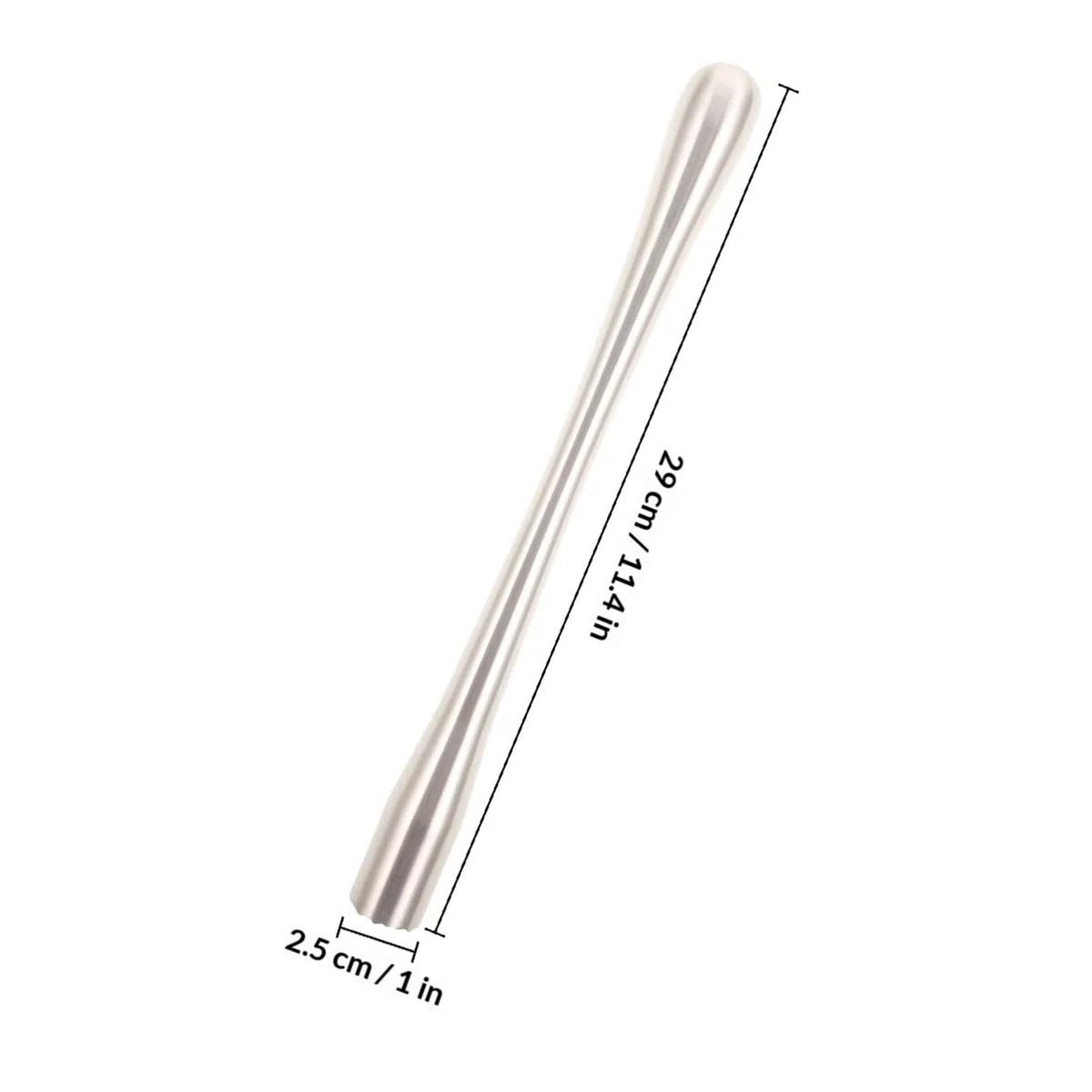 Hemobllo Pestello per Cocktail in Acciaio Inossidabile Design Ergonomico e Resistente, Bastoncino per Triturare Ghiaccio e Schiacciare Limoni per Casa e Bar