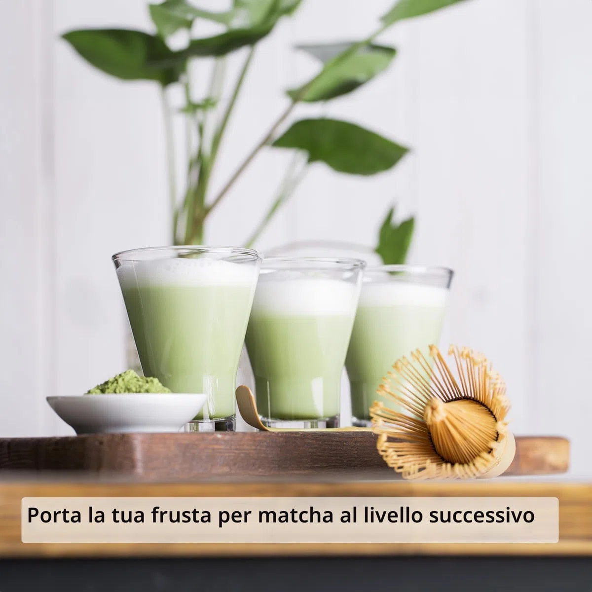 Frusta in bambù naturale Chasen tradizionale a 100 bastoncini Matcha, tè verde