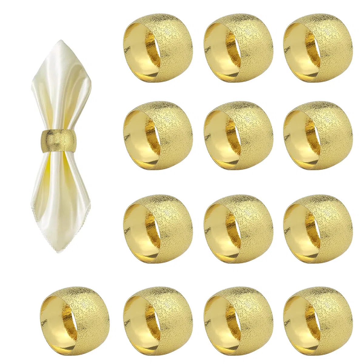13 Pezzi Anelli portatovaglioli portata con motivo,Portatovaglioli in Metallo Decorazioni,Oro Portatovaglioli Personalizzati,Rotondo Anelli per Tovaglioli, Per Matrimoni, Cene