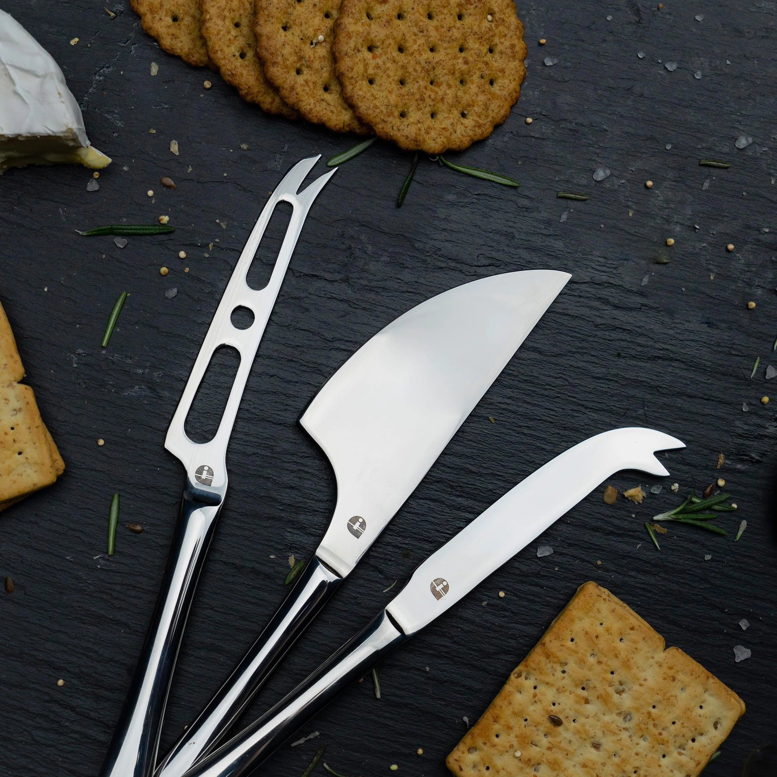 Grunwerg Windsor Carded Set di 3 coltelli da formaggio, acciaio inossidabile 18/0