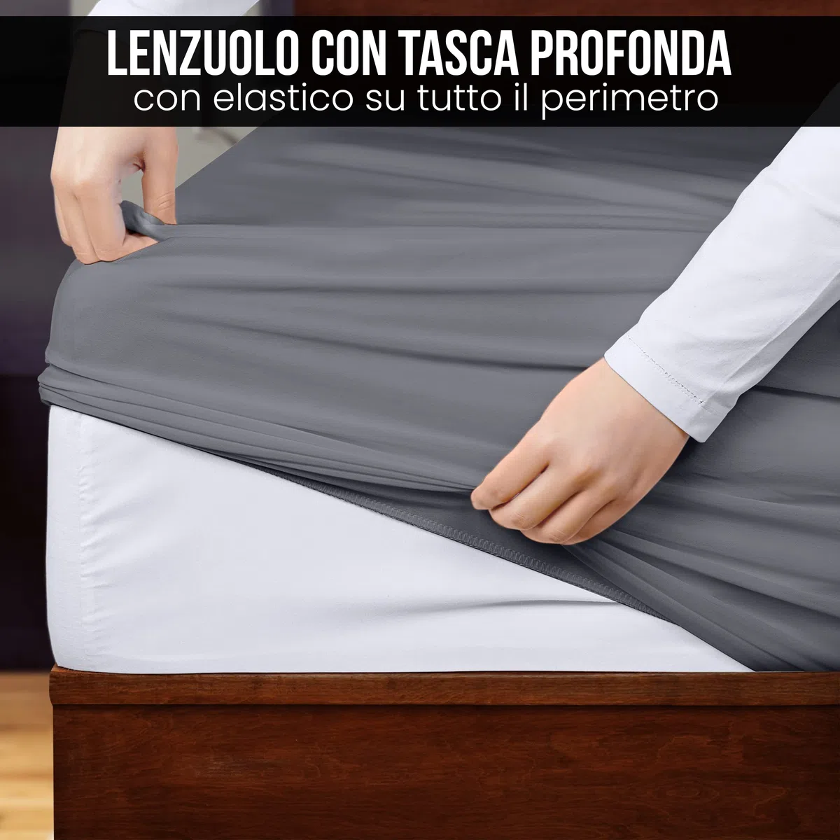 Utopia Bedding Set Copripiumino da 3 Pezzi - Copripiumino 135x200cm, Lenzuolo con Angoli 90x190cm, Federa 50x75cm - (Grigio, Singolo)