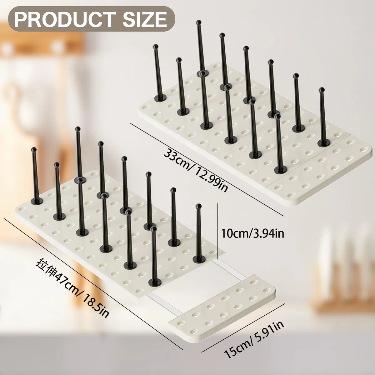 Organizzatore per Cassetti Cucina, Set da 2 - Porta Pentole Salvaspazio da Cassettone, Organizer Regolabile per Pentole, Padelle e Coperchi - Pratico Organizer Armadio Cucina
