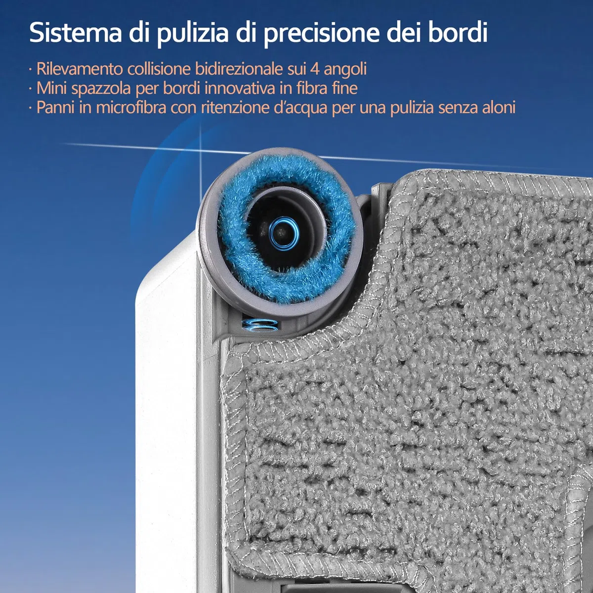 Lydsto WL07Max Robot Lavavetri Compatto, Quattro Ugelli ad Ultrasuoni, Pulizia Degli Angoli, 8000 Pa Lavavetri Elettrico, Serbatoio da 110ML, 4 Modalità di Pulizia