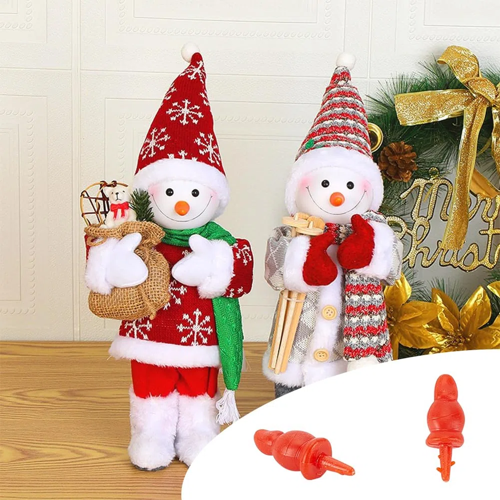 arricraft 144 Pezzi di Naso di Babbo Natale O Pupazzo di Neve in Plastica, Stili Artigianali Mini Naso di Natale Che Fa Un Pupazzo di Neve Forniture per La Costruzione di Un Pupazzo