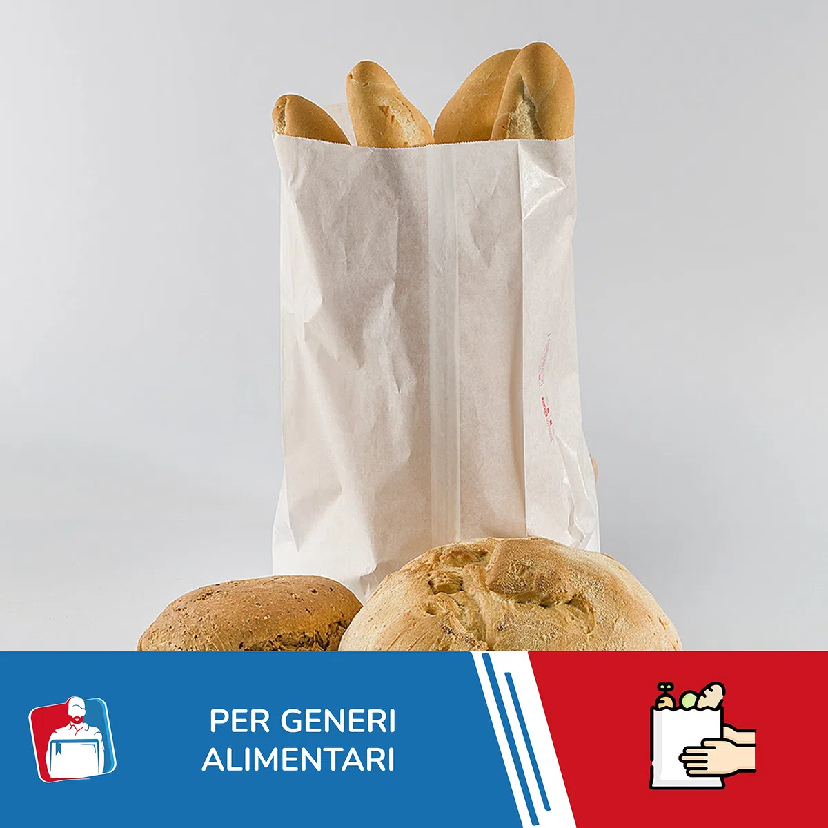 IMBALLAGGI 2000-200 Sacchetti Bianchi in Carta Kraft per Alimenti - 14x28 cm - Ideali per confezionare Pane e Generi Alimentari - Confezione da 200 buste di carta