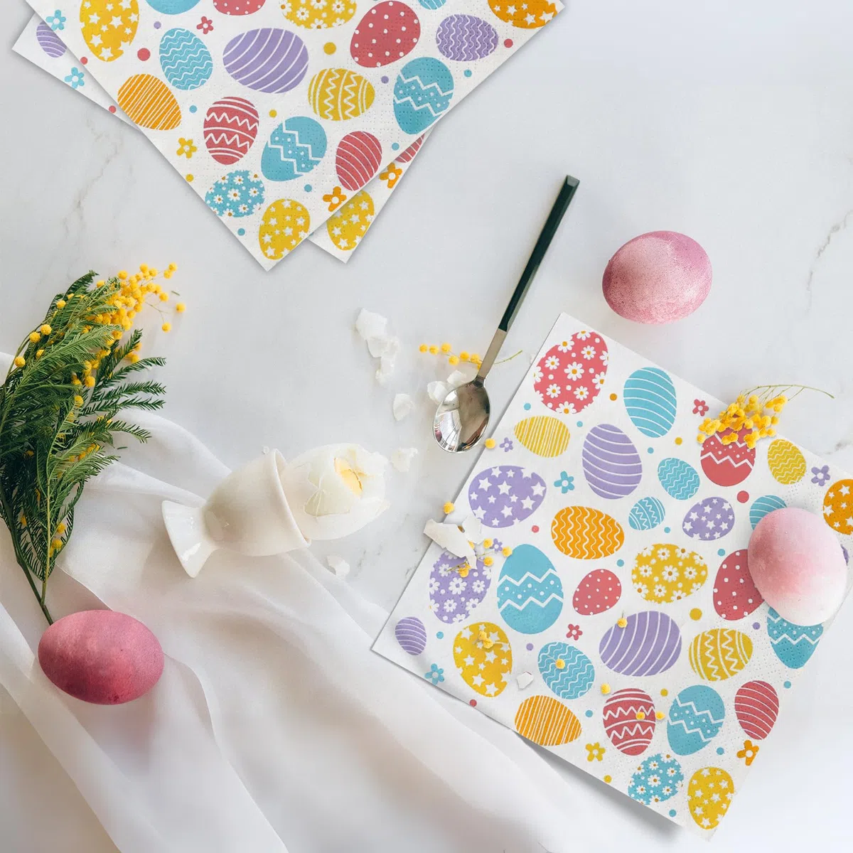 50 Tovaglioli di carta uovo di Pasqua 33 x 33 cm Tovaglioli usa e getta