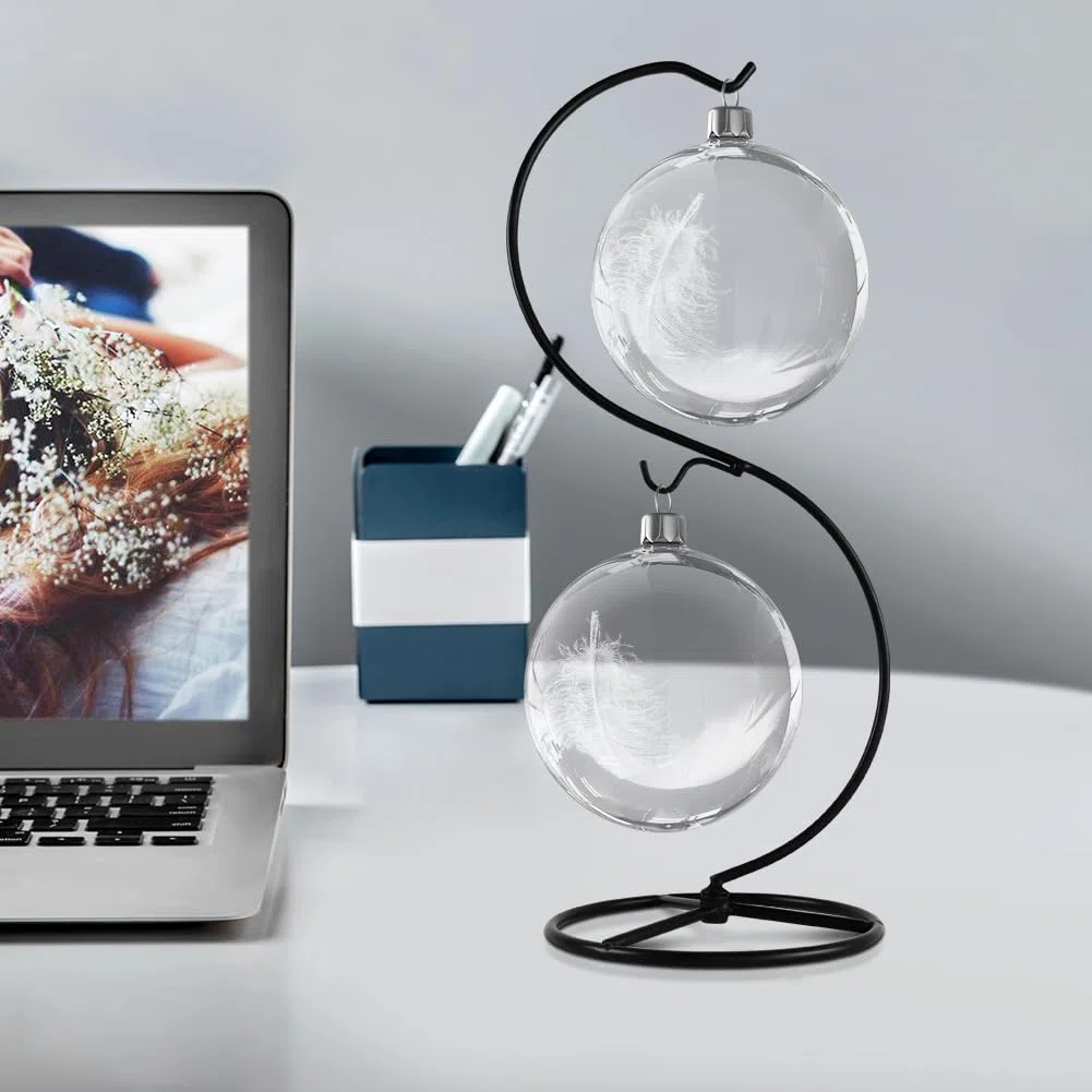 Espositore per ornamenti in ferro, supporto a gancio per appendere sfere di vetro, piante per terrari, palline di Natale, decorazione per la casa o per matrimoni