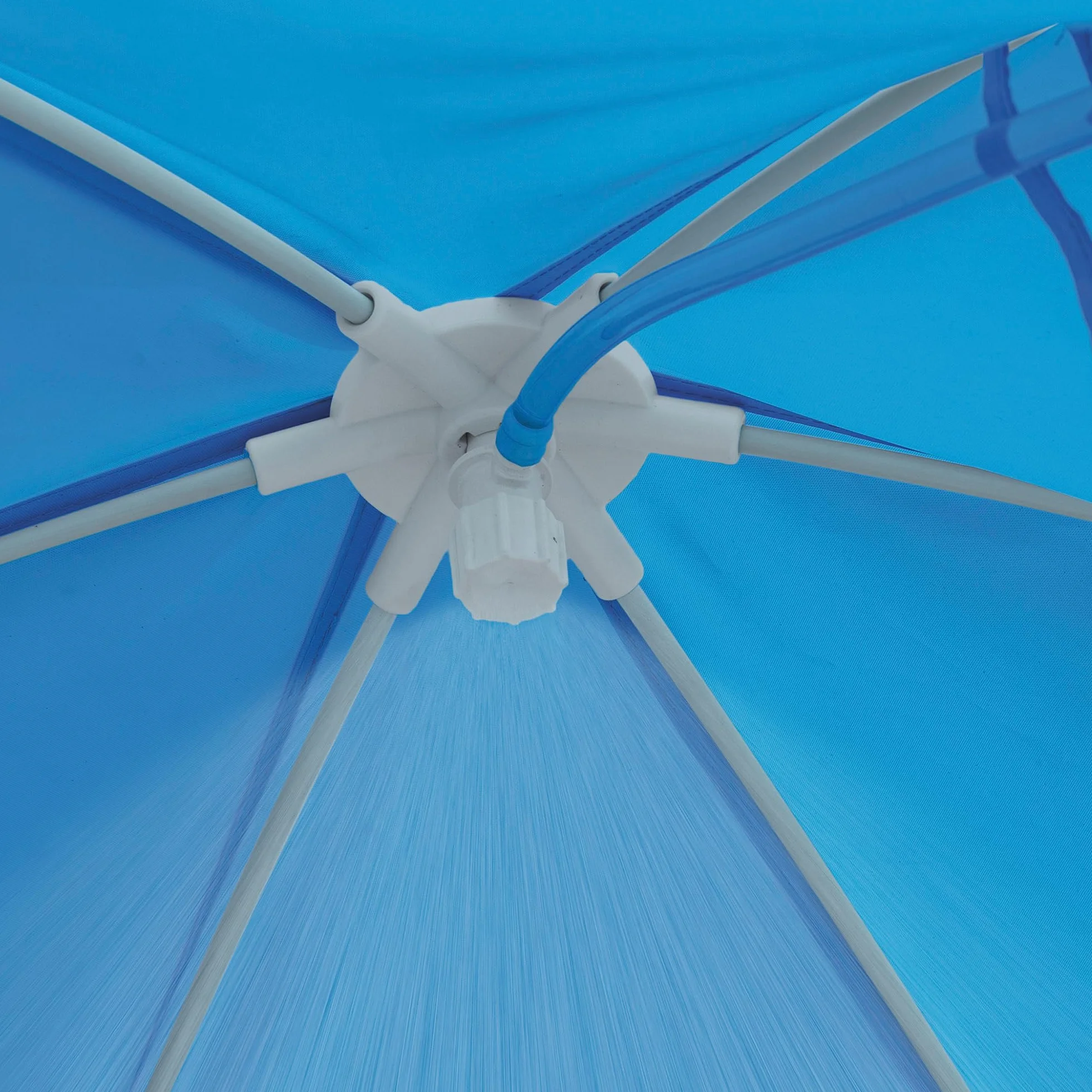 Intex 28209NP – Piscina Fuori Terra Canopy Metal Frame Rotonda, con Tettoia Parasole Removibile e Spruzzino Acqua, 700 L, Acciaio e PVC, Azzurro, 183x38 cm