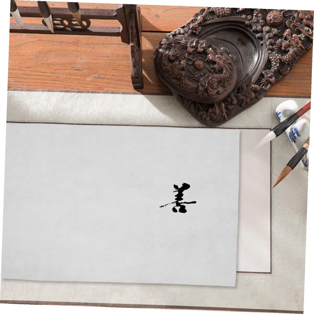 SEWOART Tappetino in Feltro di Lana 80x120 Cm per Calligrafia Cinese e Pittura, Antiscivolo e Resistente, Materiale Lana e Fibra Colore Bianco