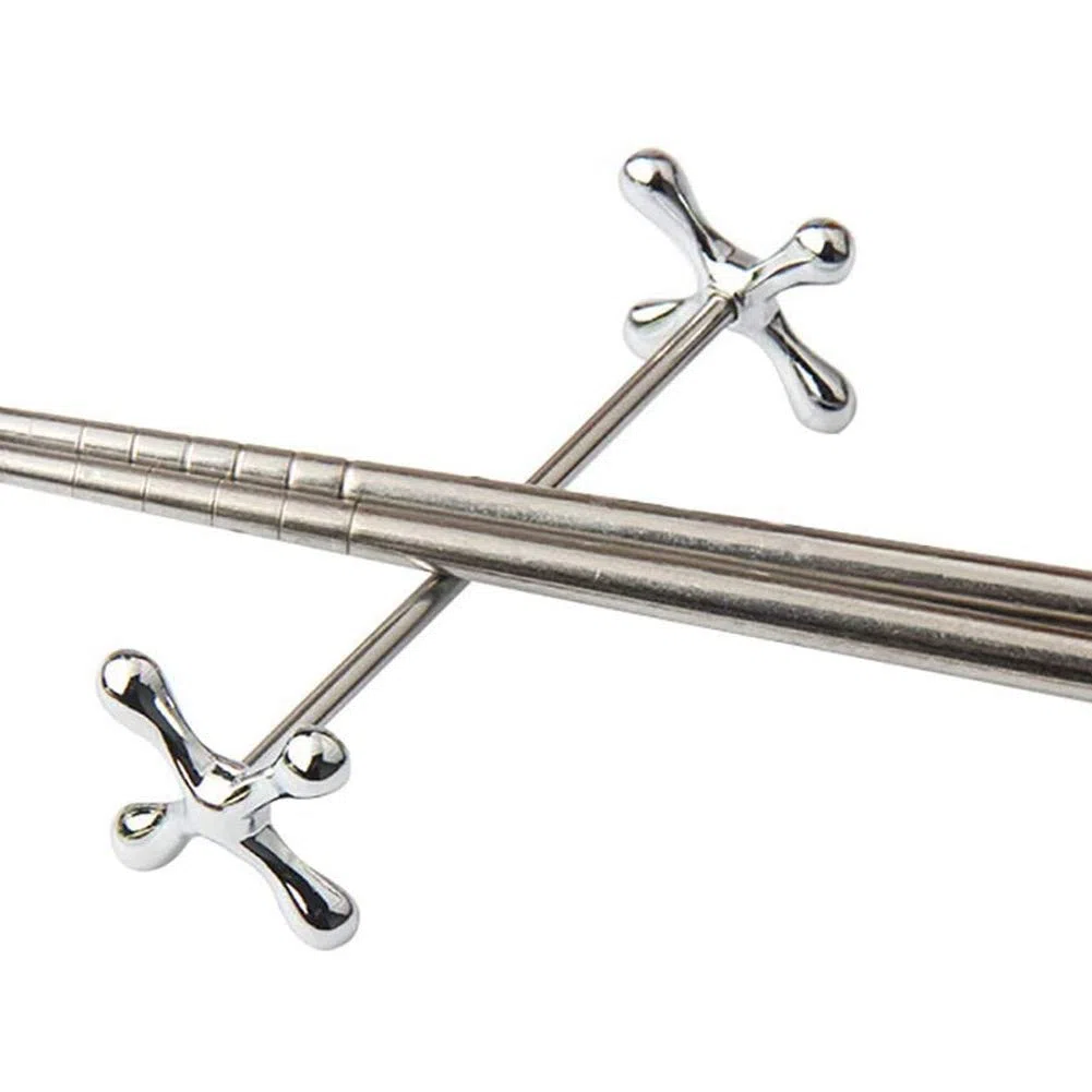 4 Pezzi in Lega Bacchette Supporto Supporto forchette Coltello Supporto cremagliera in Metallo Decorazione da Tavolo ()