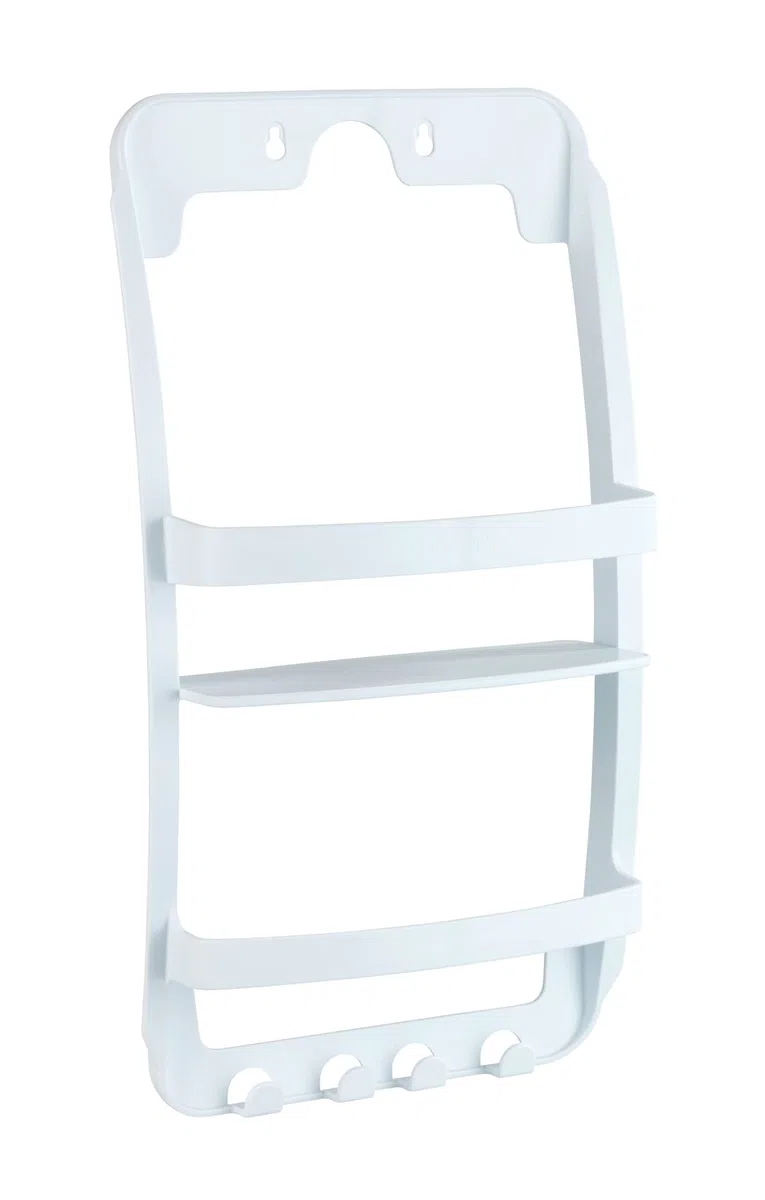 Wenko Portaoggetti doccia, Polipropilene, 26 x 54.5 x 11.5 cm, Bianco