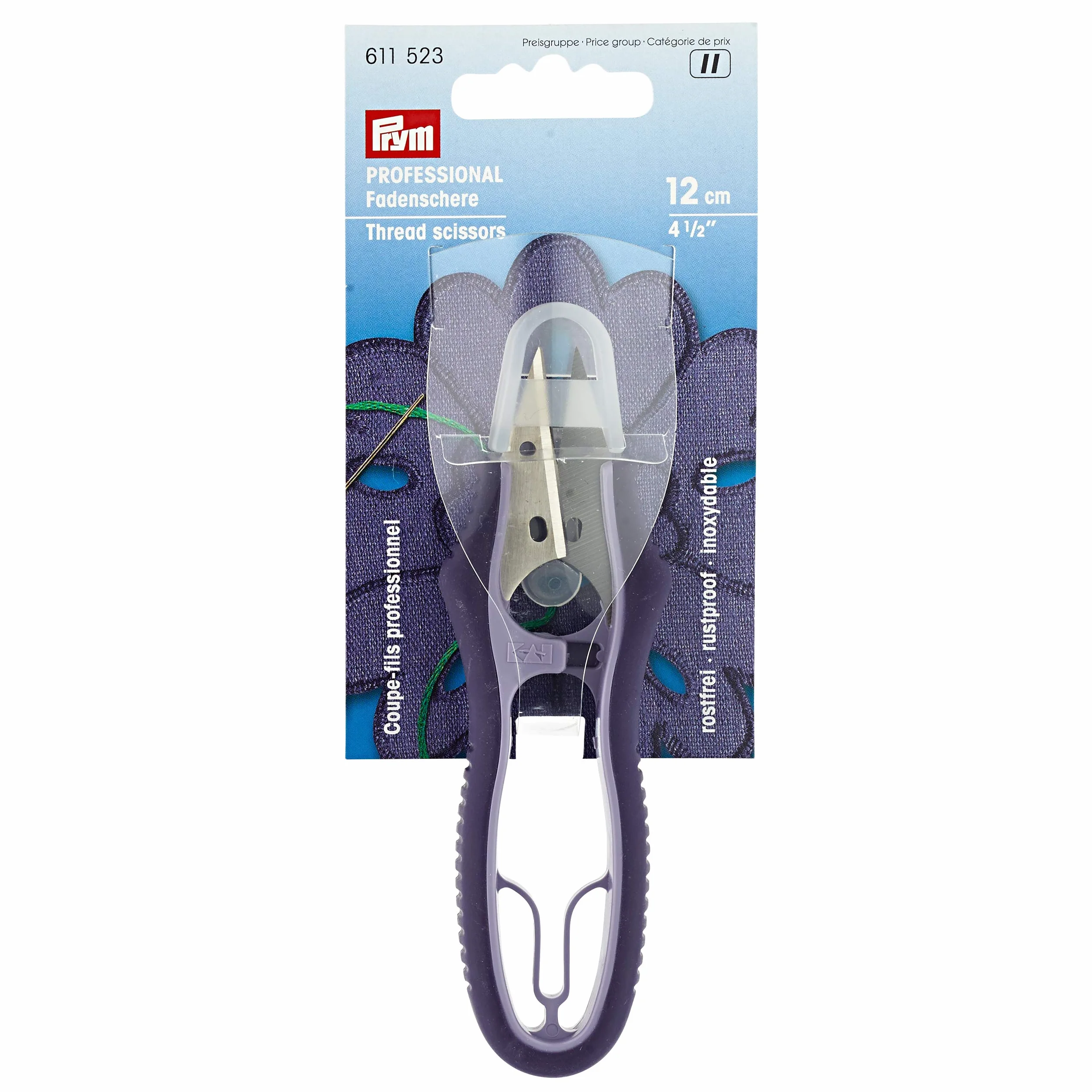 Prym Forbici filo professionale 4 1/2" 12 cm, acciaio inox, viola