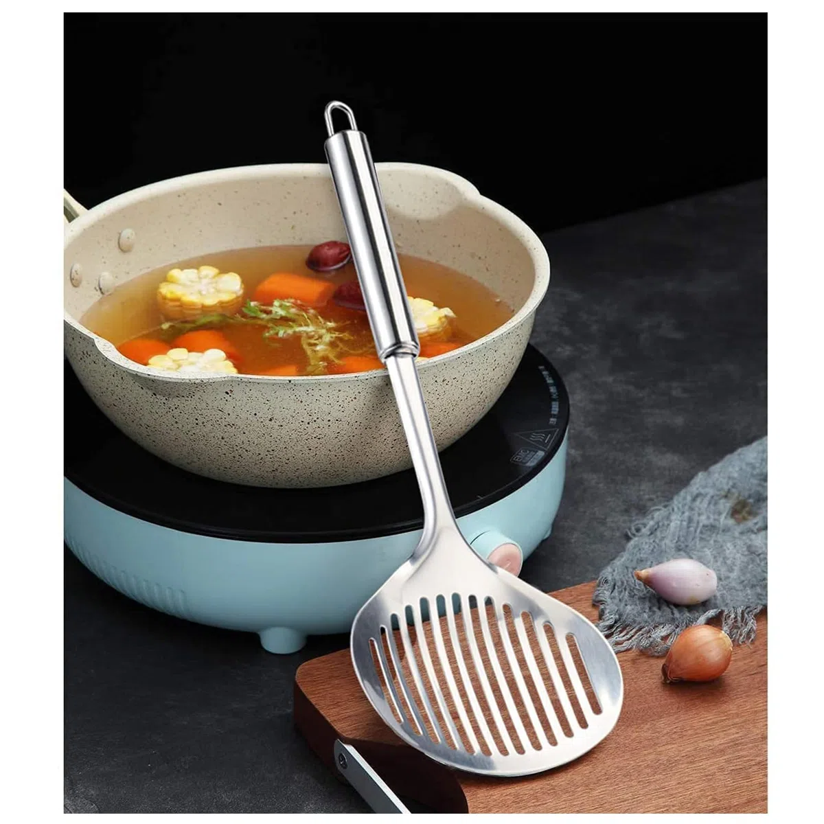 TENTA Cucina Ultimo colino Spider in Acciaio Inox colino a Filo Skimmer Colino (5,5 Pollici 1 aggancio)