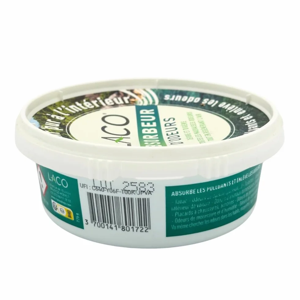 Laco Deodorante assorbi-odori, Durata: da 4 a 6 Settimane, Scatola da 225 g