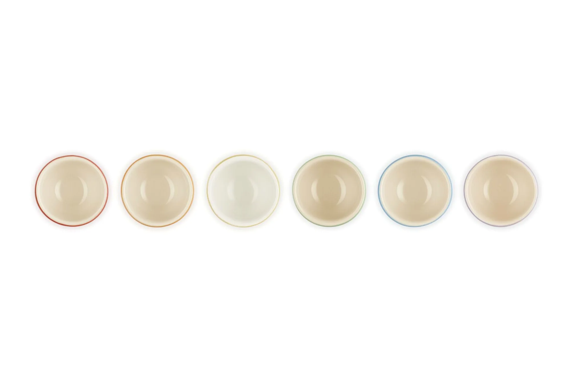 Le Creuset Set di 6 portauova in gres Rainbow