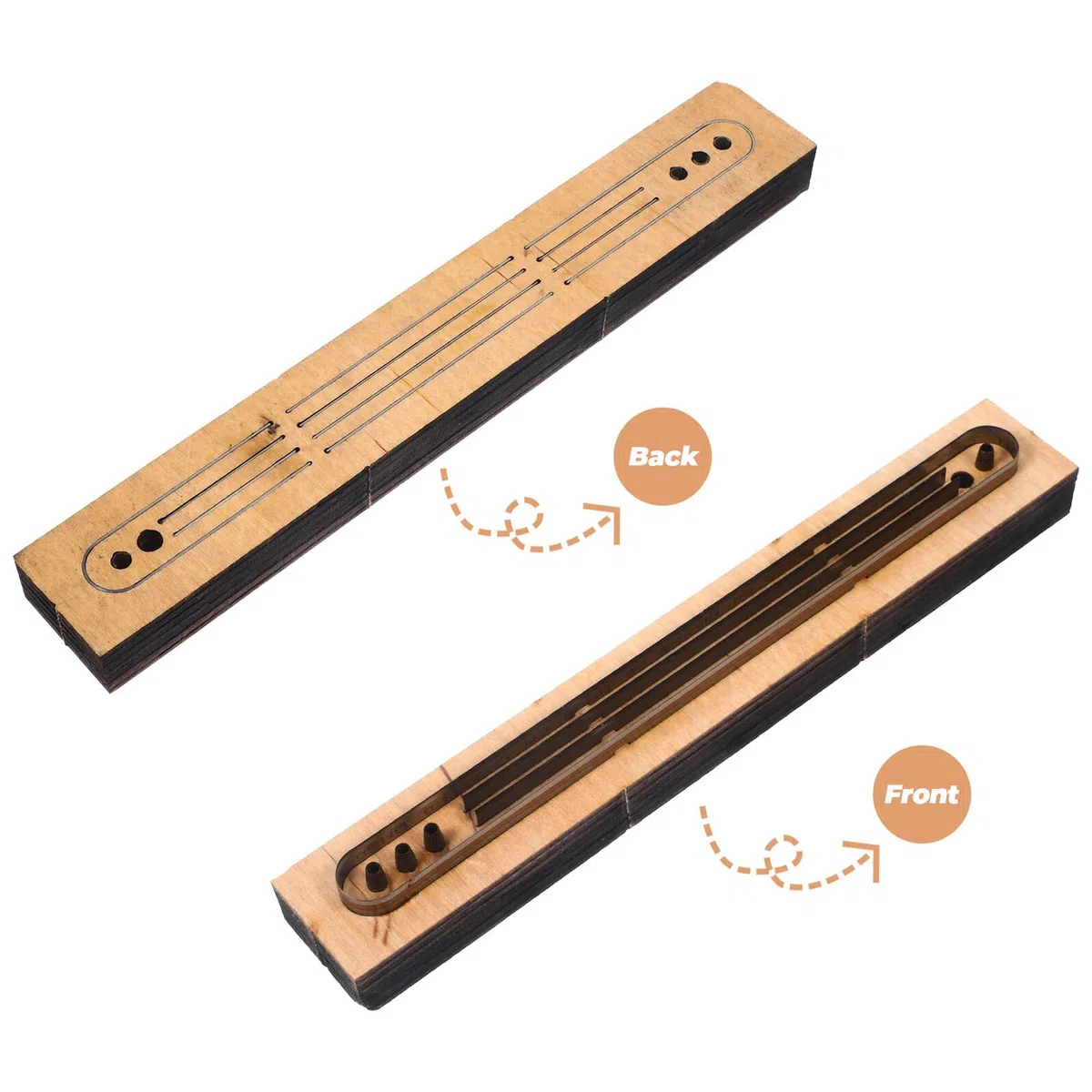 Mipcase Fustella in Legno per Taglio Bracciali in Pelle Fai da Te, Stencil Punzone per Lavorazione Artigianale Pelle, Accessori per Hobby Creativi e Artigianato Manuale