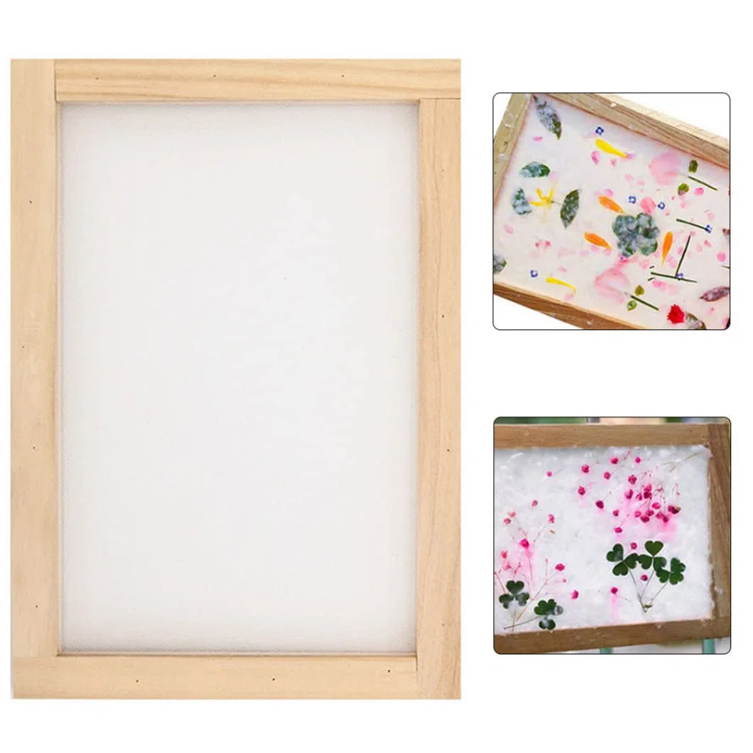 Frame di Carta in Legno da 20x30 cm Stampo Fai -da -Te e Set di Deckle per la Fabbricazione della Carta Artigianato, Strumento dello Schermo d'Arte di riciclati per la Stampa e l'artigiana