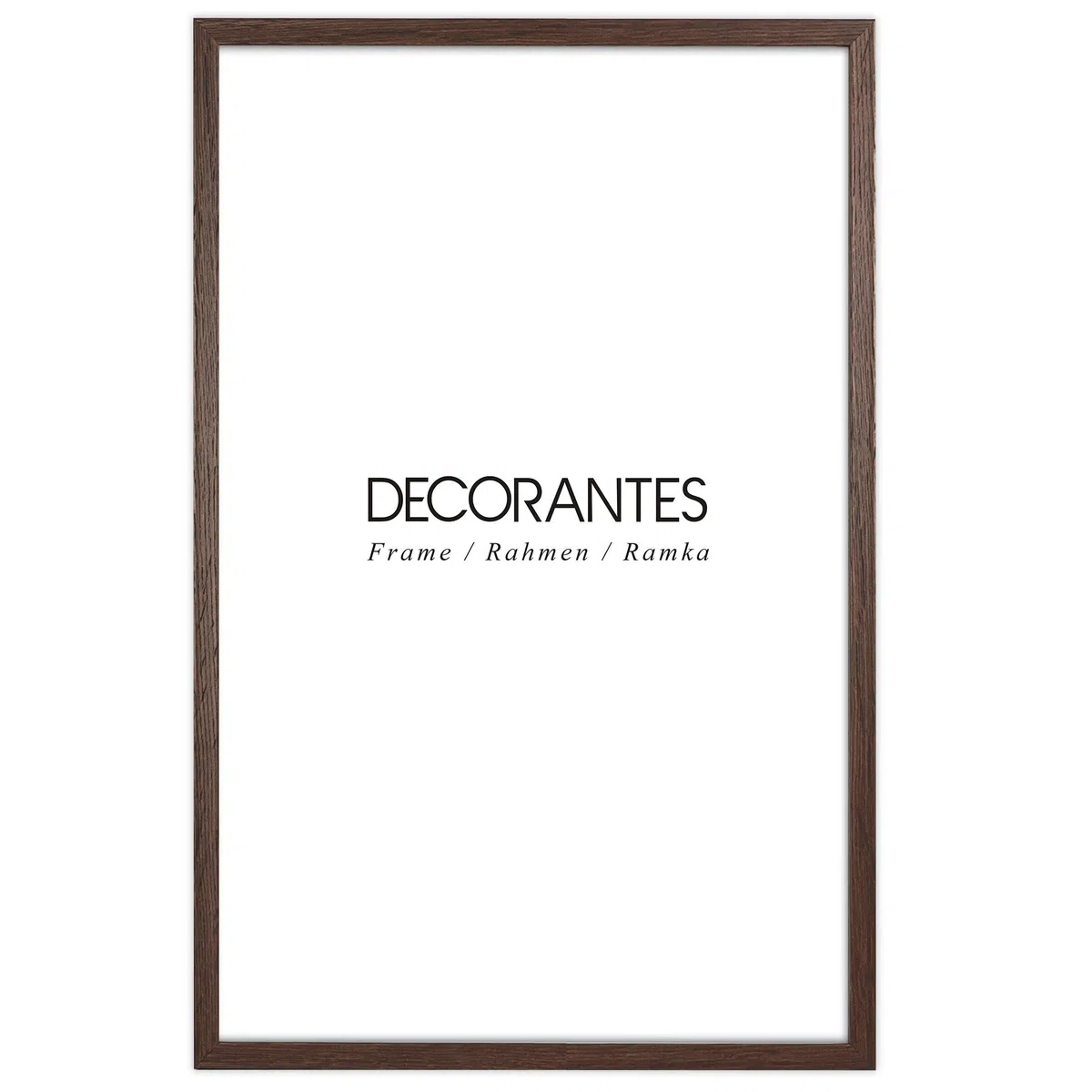 LUCA® Cornice per foto 40 x 60 cm marrone Cornice in MDF ecologica con plexiglass infrangibile, gancio da appendere e supporto