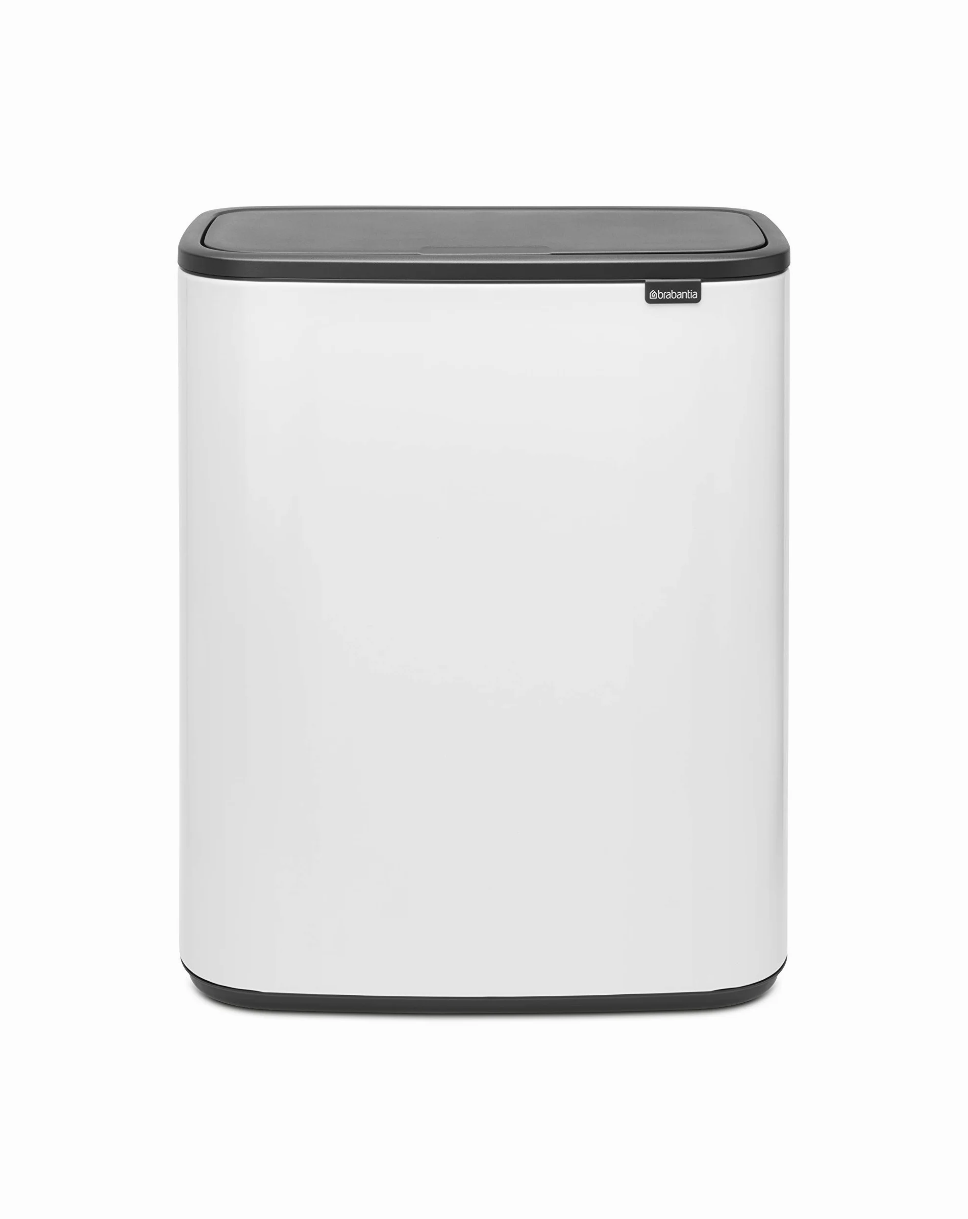 Brabantia Bo Touch Bin Pattumiera, Metallo, Bianco, 2 x 30 Litri