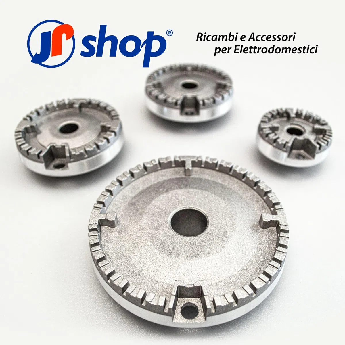 Kit 4 Bruciatori con Piattelli Spartifiamma per Piano Cottura Cucina compatibile con Ariston - Nardi