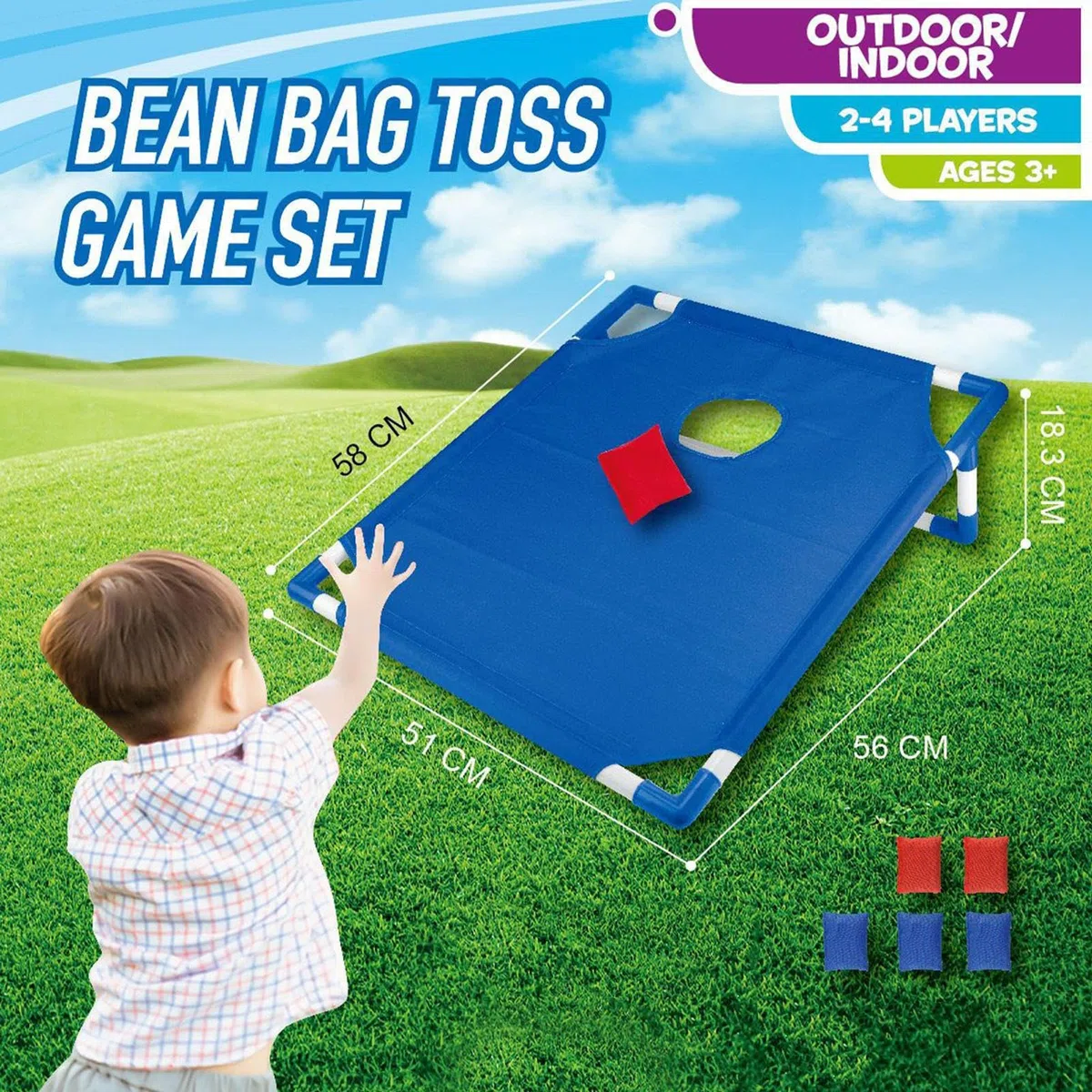 Set da gioco Cornhole - Tavole Cornhole portatili con di sabbia | Gioco da giardino all'aperto e al coperto per bambini, ragazzi e ragazze | Compleanno, festa, campeggio, in giardi