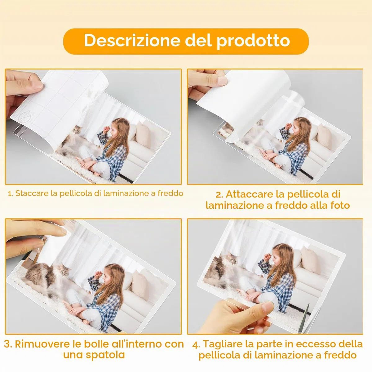 25 pellicole autoadesive per laminazione a freddo, formato A4, trasparente, per laminazione a freddo, autoadesive, impermeabili, per foto, copie, menu, manuale fai da te