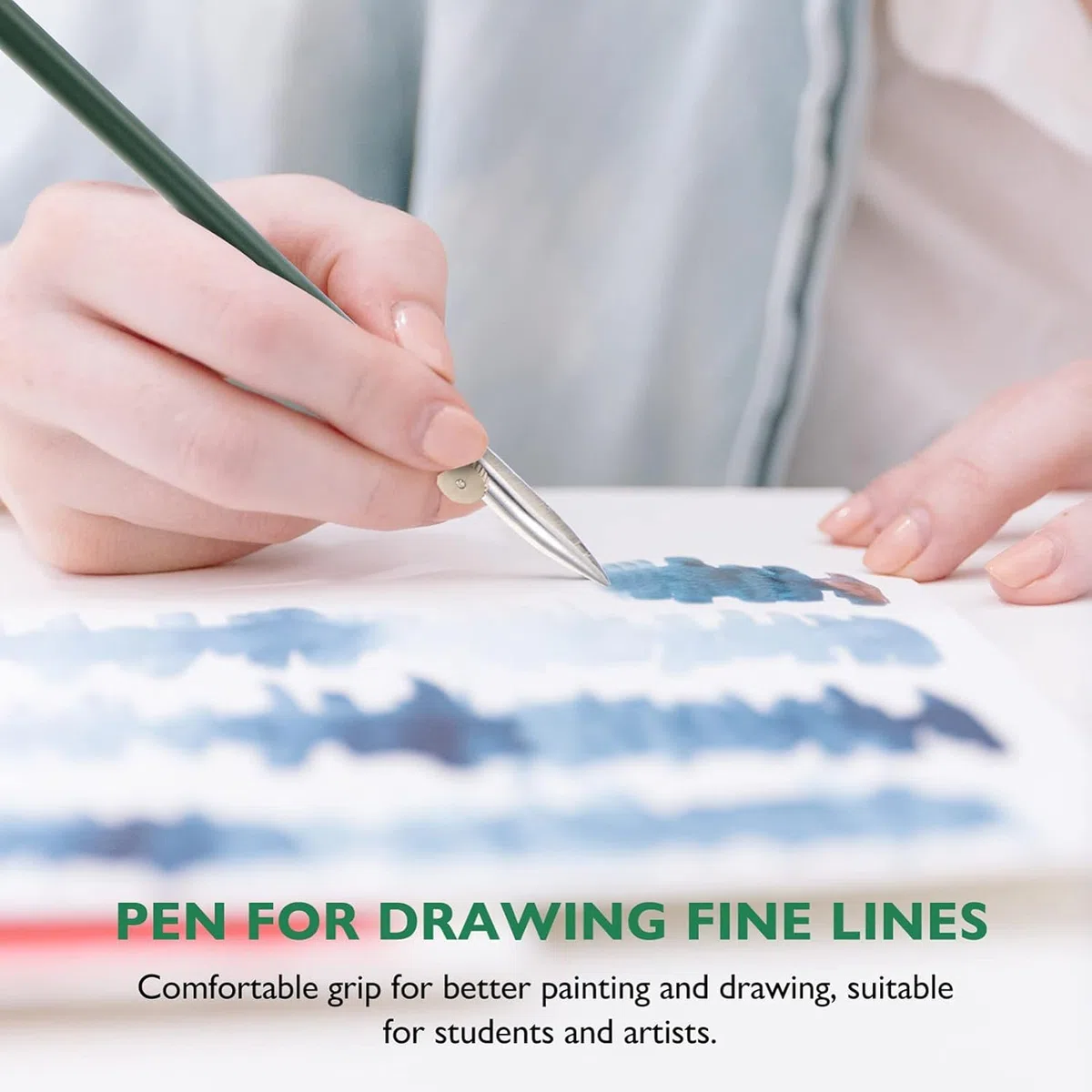 Pennino Ovale per Ruling Art, Penna per Fumetti in Metallo, Strumento per Mascheratura e Fluidi, 118 M