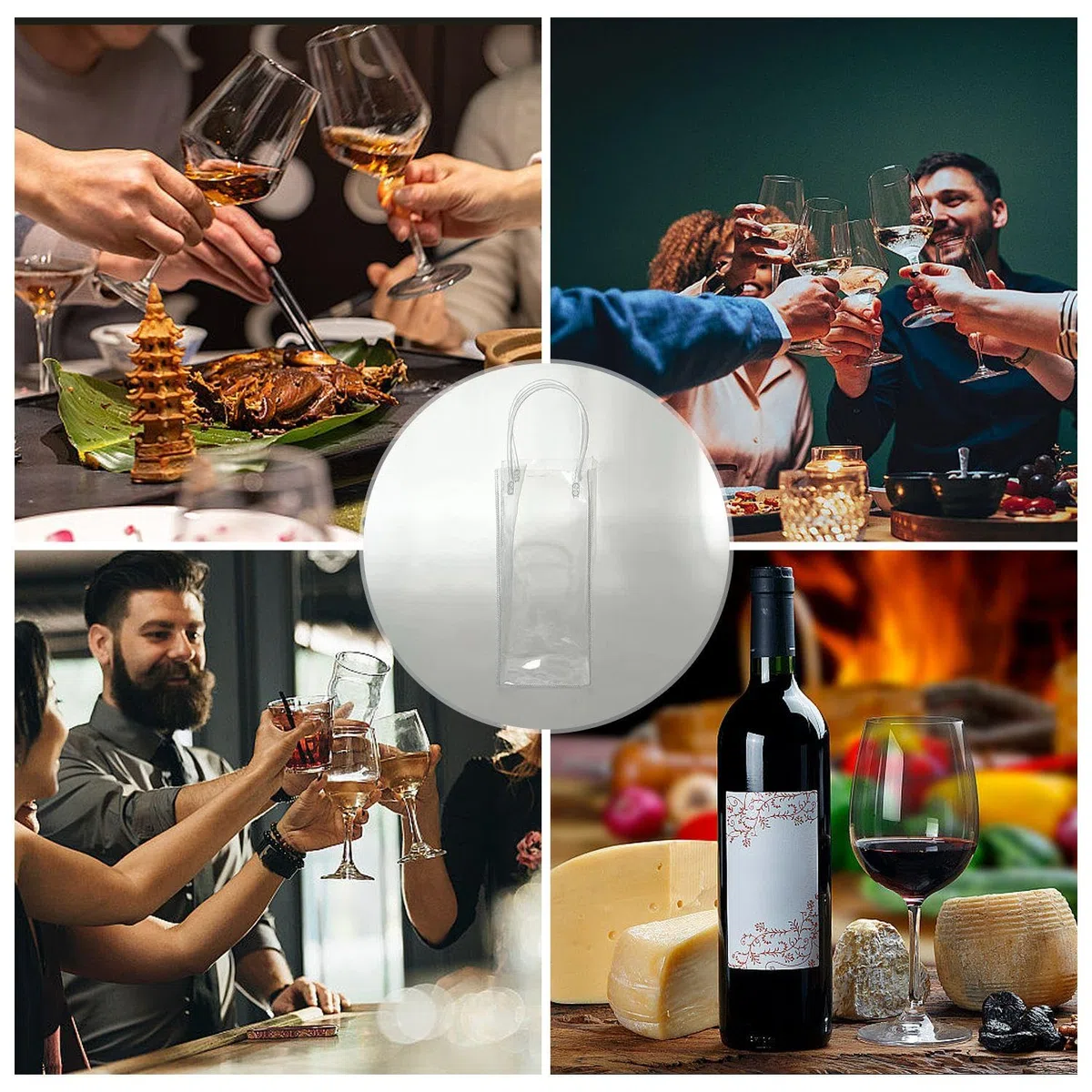 Borsa Da Trasporto Da 6 Pezzi, Refrigeratore Per Bottiglie Di Vino Portatile, Contenitore Per Vino Freddo, Refrigeratore Per Bottiglie Di Vino, Adatto Per Uso Esterno, Refrigeratore Per Vino