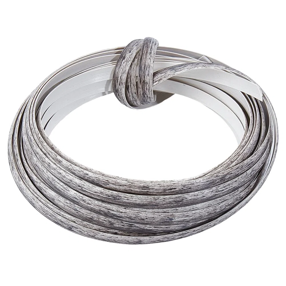 GORGECRAFT Kit di Riparazione Vimini Intrecciato In Rattan Sintetico Grigio Chiaro Da 10 m*8mm Corda Piatta Intreccio A Canestro Canne Sedie Da Giardino Divani Forniture La Riparazione di Mobili Da Gi