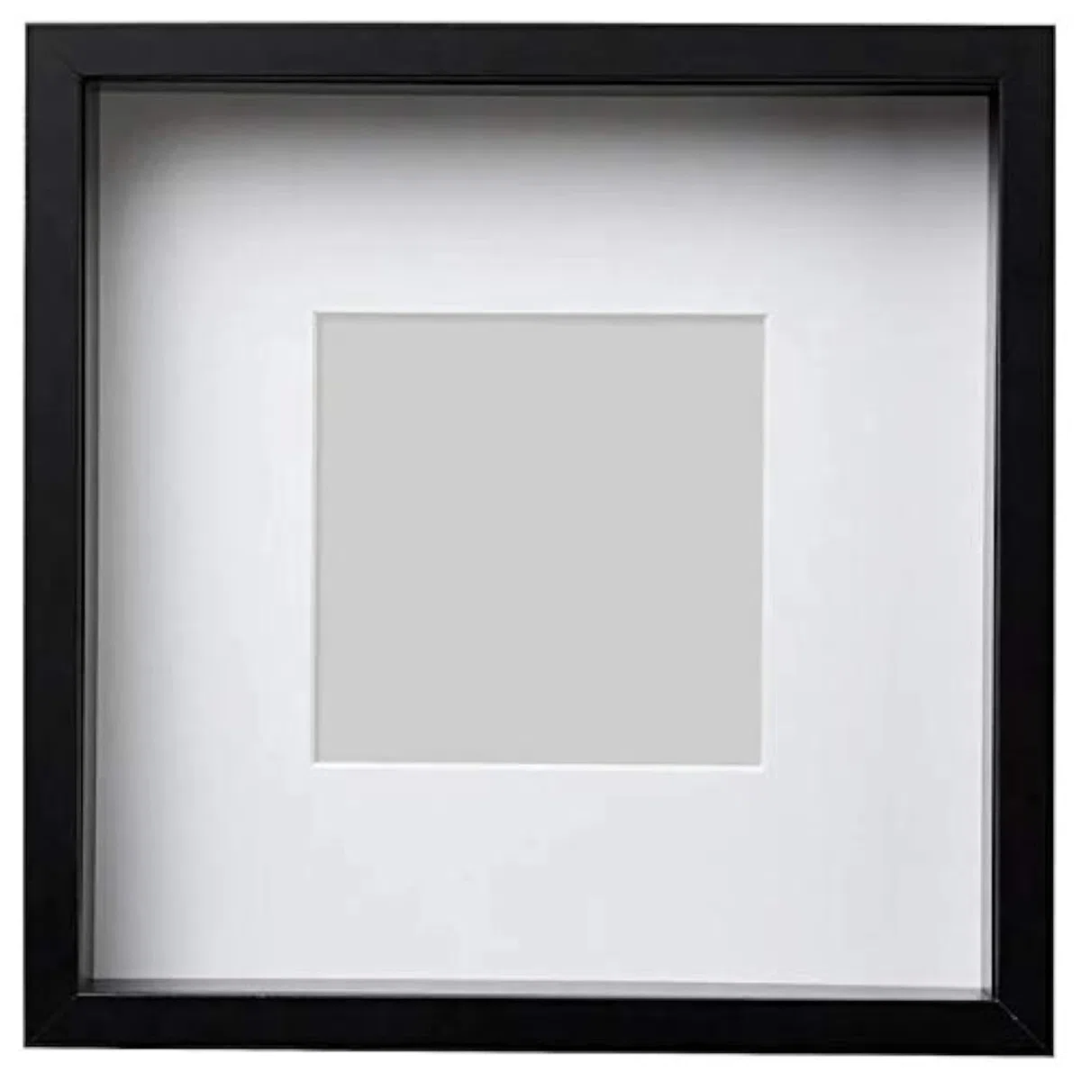 Ikea, Sannahed - Cornice per foto, dimensioni interne 25 x 25 x 4 cm, dimensioni esterne 27 x 27 cm, con passepartout, nero