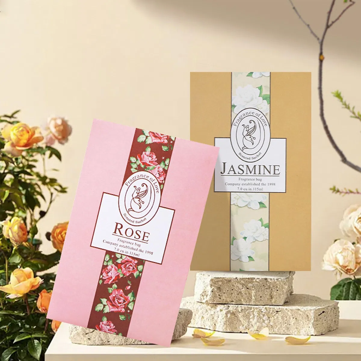 18pcs Pezzi di Sacchetti per Aromi, Bustine, Borse, Armadietti per Profumo, Armadi, Armadi per Camera da Letto, Carrelli da Bagno, Lavanda, Gelsomino, Giglio, Rosa, Oceano, Limone