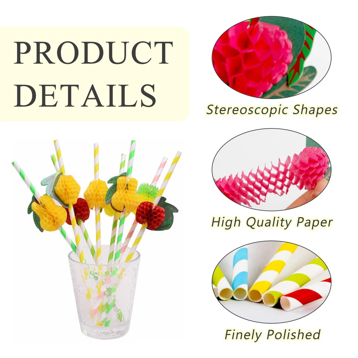 60 cannucce divertenti hawaiane per cocktail party – frutta 3D, fenicottero, carta usa e getta per decorazioni tropicali, bevande fredde, succhi di frutta