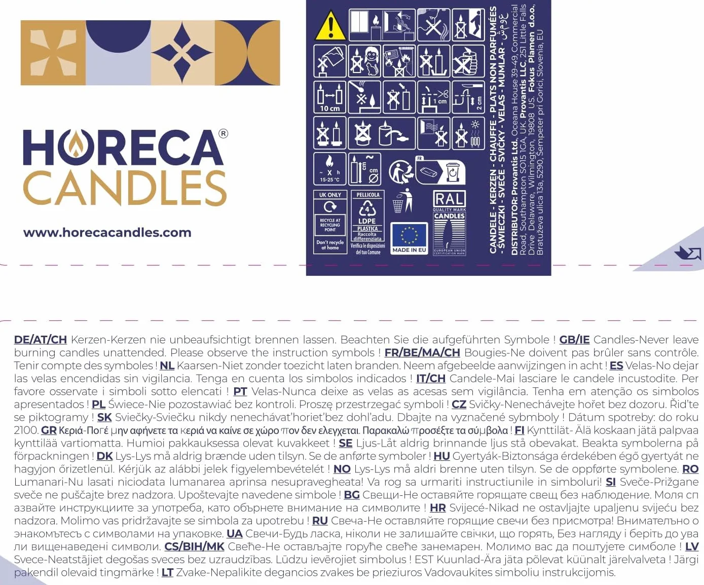 Horeca Candles - Candele a Colonna Avorio - Ø 8 x 15 cm - Set da 16 Candele Decorative - Lunga Durata 60 Ore - Cero Inodore - Cera di Paraffina- Antigoccia - Senza fumo - Qualità RAL