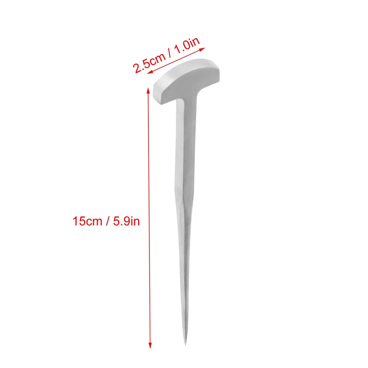T Anguilla Spike, Coltello Acciaio Inossidabile a Forma di T Pesce Anguilla Chiodo Pesce Strumento per Carpa, Pesce Gatto, Negozio di Sushi Giapponese, Homr, Cucina Strumenti per chef di sushi 15 cm