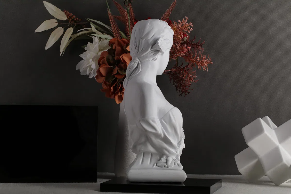 WUBIANJIE Busto di Artemide da 30 cm Grande Statua della Dea Greca in Resina per Ufficio, Libreria, Casa, Toeletta, Ritratto in Gesso di Venere Giovane, Collezionismo per Amanti