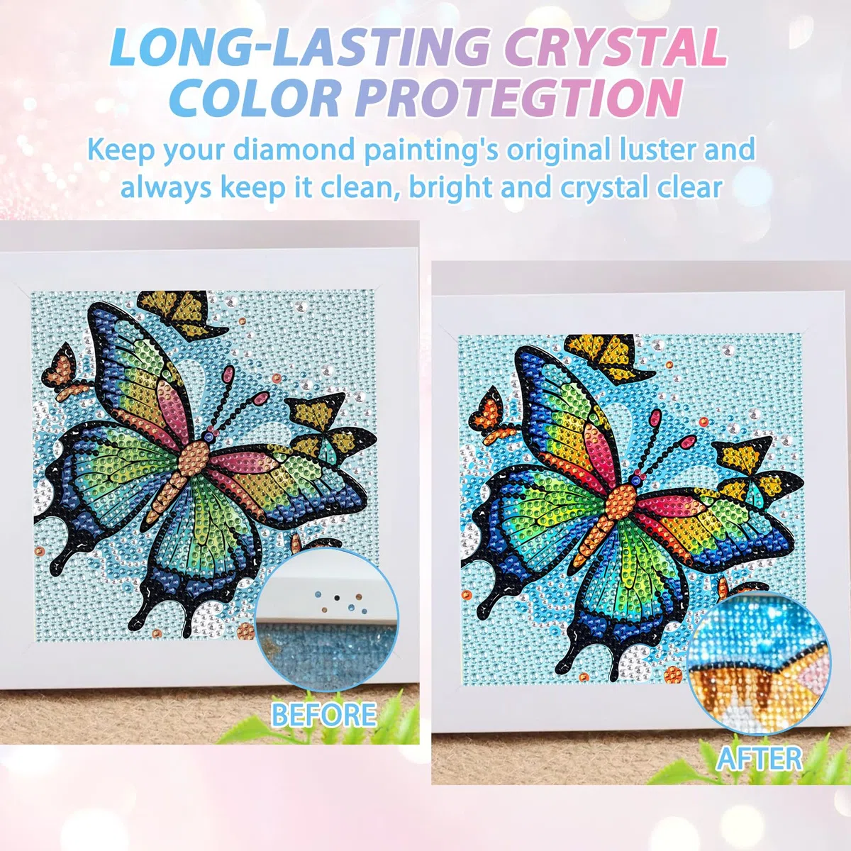 2 Pezzi 100ml Spray Colla Per Diamond Painting Forte Adesione Duratura Ditta Trasparente Senza Residui Mantiene Una Brillantezza Scintillante Adatta Per La Pittura Con Diamanti Lavori E Artigianato