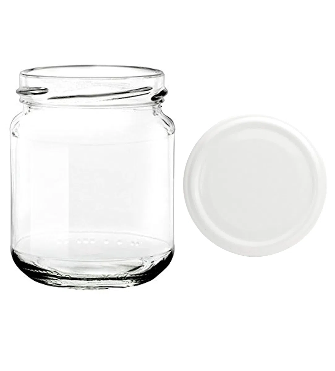 Barattoli Vasetti in vetro per la conservazione da 212 ml in confezione da 120 pezzi con TAPPO BIANCO per conservare marmellata, peperoncino,e non solo (120 pezzi da 212 ml)